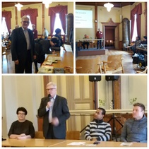 Kevätkokouksen 14.3.19 yhteydessä kävivät nämä neljä kansanedustajaehdokasta (SDP) vastailemassa Hämeenlinnan Eläkkeensaajien kiperiin kysymyksiin. Vaalipaneeliin osallistujat: Tarja Filatov, Johannes Koskinen, Ranjith "Rantsi" Prabhakaran ja Timo Viitanen. 